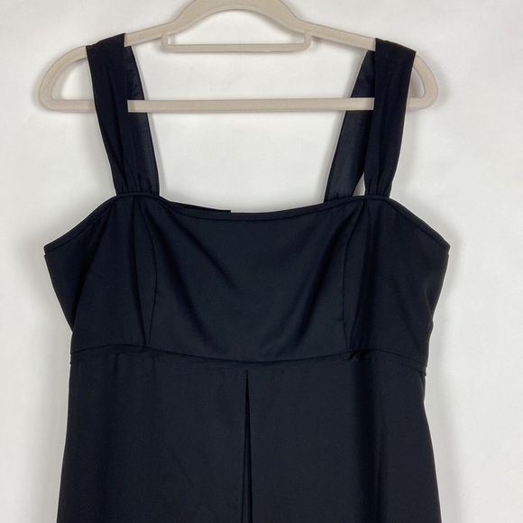 Davids Bridal 8534 Long Flowy Black Strapless Dress Bridesmaid Dress Cocktail - Picture 3 of 16